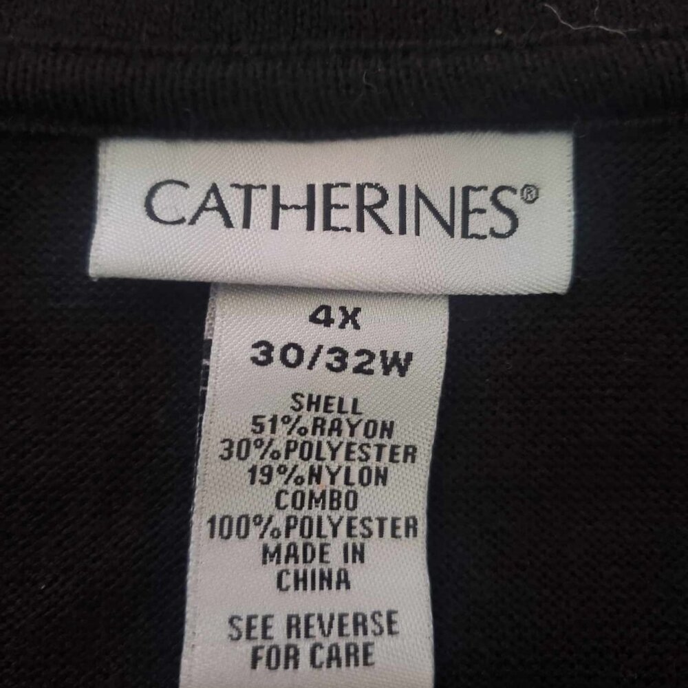 Catherines 4x Asymmetrical Button Tunic Black W/ … - image 2